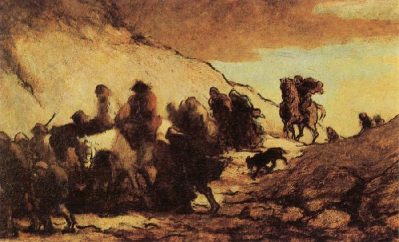 Honore Daumier The Emigrants